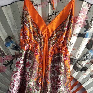 Orange Paisley Halter